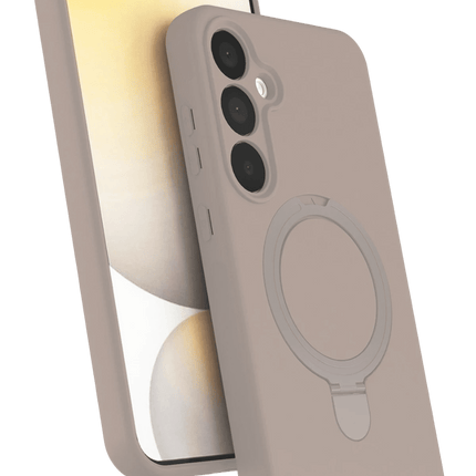 Samsung Galaxy A25 5G Regal Magsafe Standlı Kapak Kılıf - Çöl Titanyum