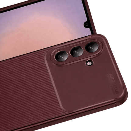 Samsung Galaxy A26 Auto Focus Karbon Kapak Kılıf - Bordo 2