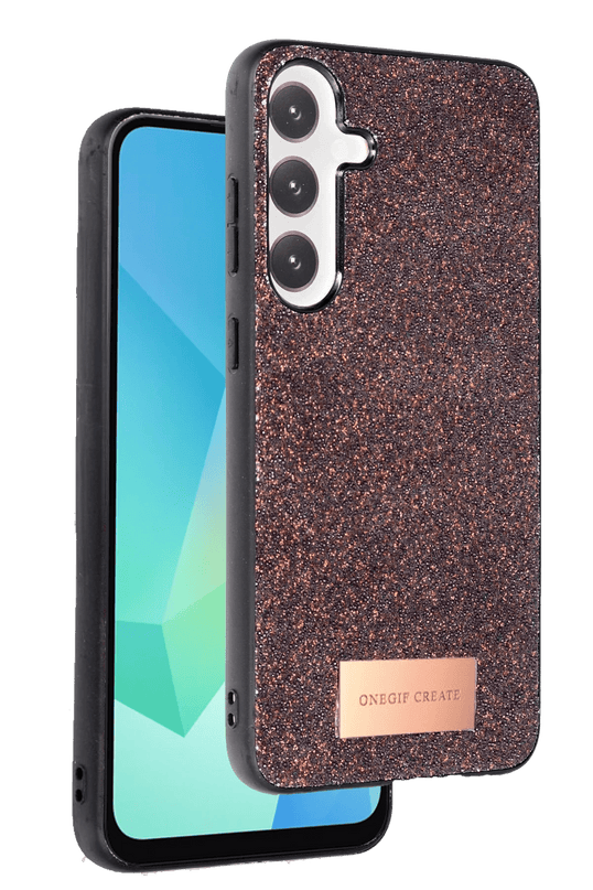 Samsung Galaxy A26 Bright Simli Kapak Kılıf - Derin Mor
