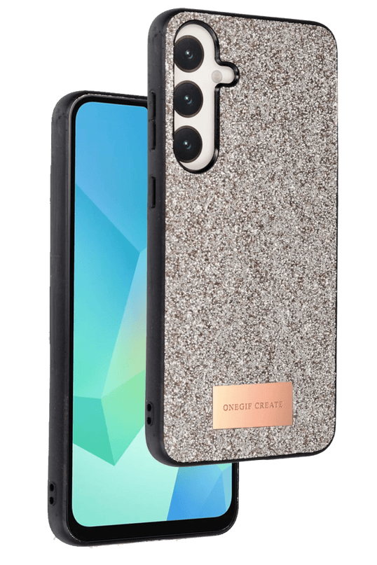 Samsung Galaxy A26 Bright Simli Kapak Kılıf - Gold