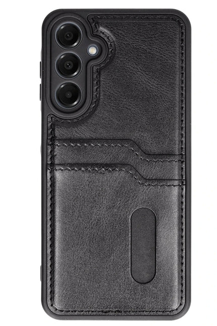 Samsung Galaxy A26 Sara Kartvizitli Deri Kılıf - Siyah