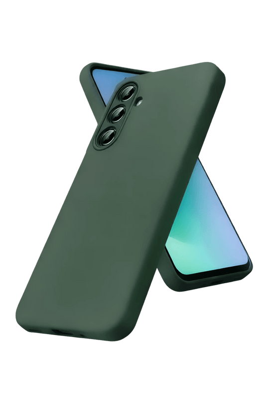 Samsung Galaxy A27 5G Nano içi Kadife Silikon Kılıf - Koyu Yeşil