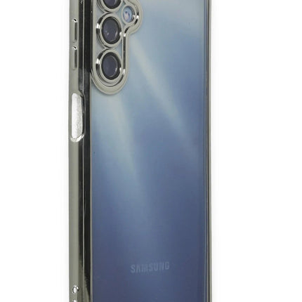 Samsung Galaxy A35 5G Razer Lensli Silikon Kılıf - Gümüş 2