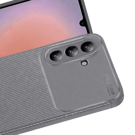 Samsung Galaxy A36 Auto Focus Karbon Kapak Kılıf - Gri 2