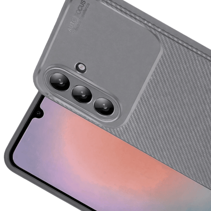 Samsung Galaxy A36 Auto Focus Karbon Kapak Kılıf - Gri 3