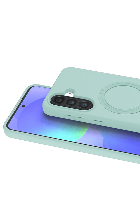 Samsung Galaxy A37 5G Regal Magsafe Standlı Kapak Kılıf - Su Yeşili 2