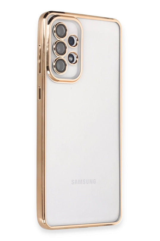 Samsung Galaxy A53 5G Razer Lensli Silikon Kılıf - Gold
