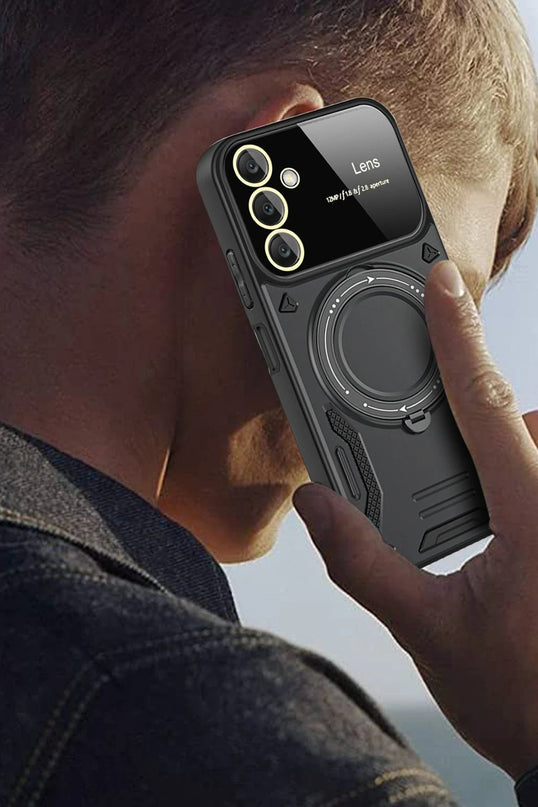 Samsung Galaxy A54 5G Joy Lens Standlı Kapak Kılıf - Mor 3