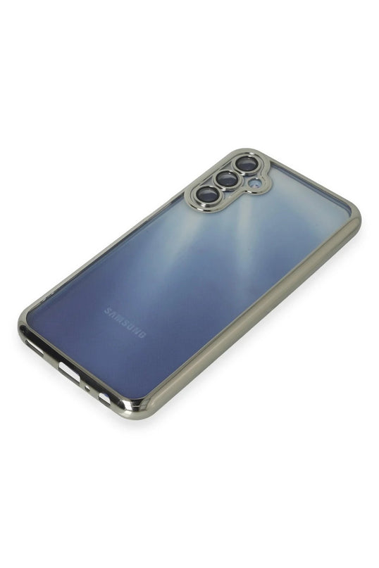 Samsung Galaxy A55 5G Razer Lensli Silikon Kılıf - Gümüş 4