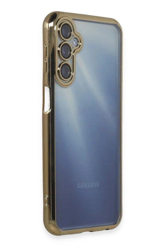 Samsung Galaxy A55 5G Razer Lensli Silikon Kılıf - Gold 2