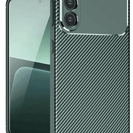 Samsung Galaxy A56 Auto Focus Karbon Kapak Kılıf - Koyu Yeşil 4