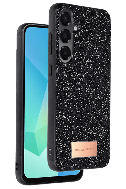 Samsung Galaxy A56 Bright Simli Kapak Kılıf - Siyah
