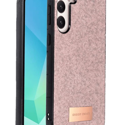 Samsung Galaxy A56 Bright Simli Kapak Kılıf - Pembe