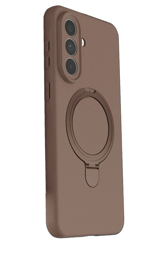 Samsung Galaxy A57 5G Regal Magsafe Standlı Kapak Kılıf - Çöl Titanyum 3