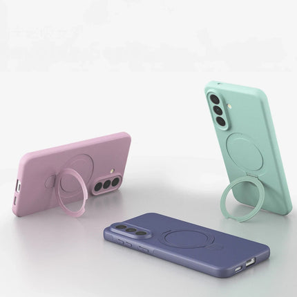Samsung Galaxy A57 5G Regal Magsafe Standlı Kapak Kılıf - Siyah 4