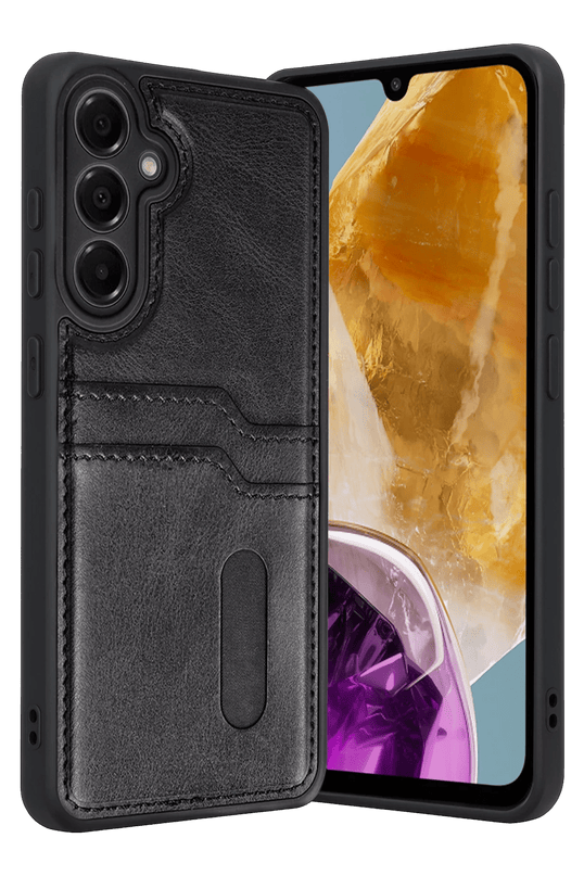 Samsung Galaxy M15 Sara Kartvizitli Deri Kılıf
