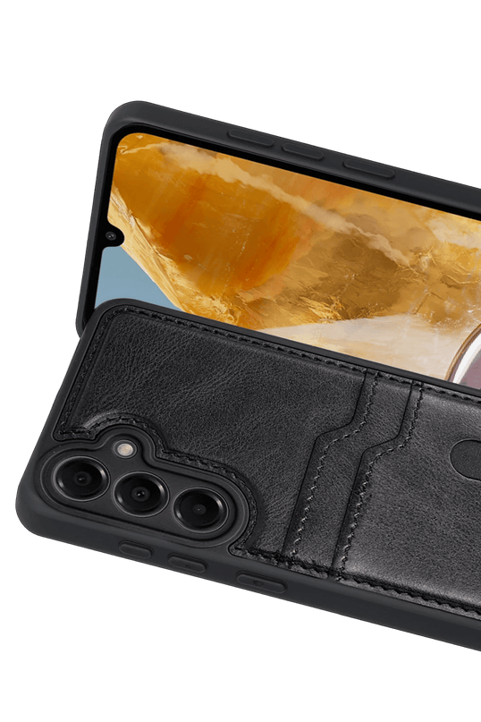Samsung Galaxy M15 Sara Kartvizitli Deri Kılıf 2