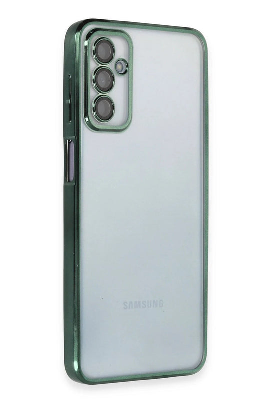 Samsung Galaxy M23 Razer Lensli Silikon Kılıf - Yeşil