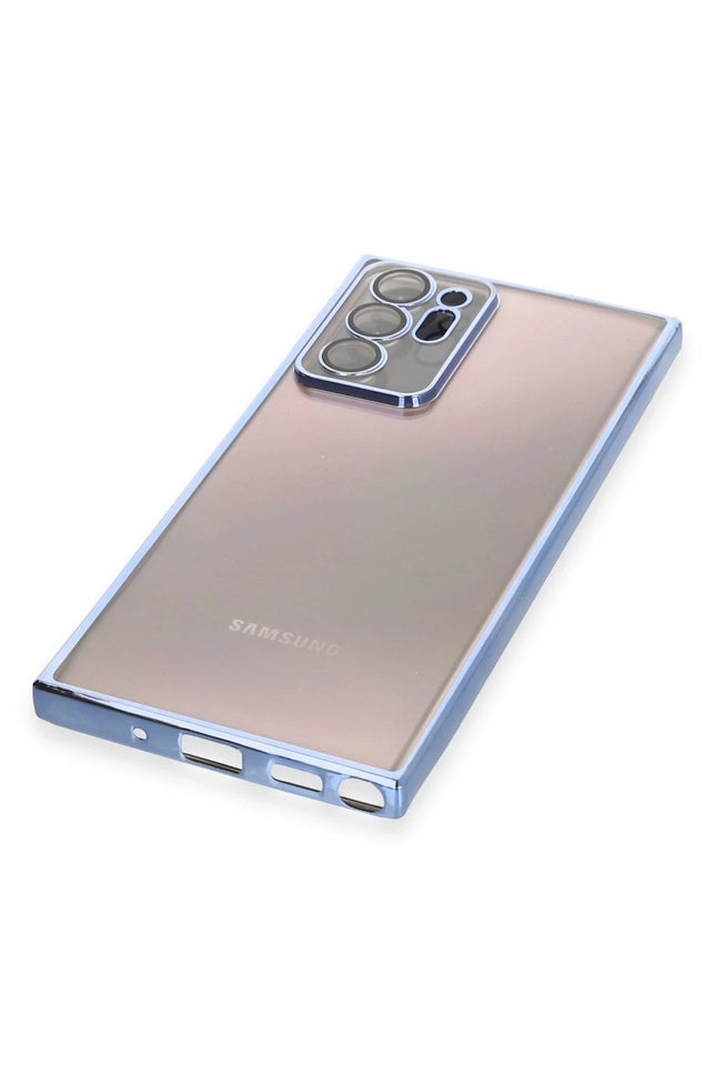 Samsung Galaxy Note 20 Ultra Razer Lensli Silikon Kılıf - Açık Mavi 4