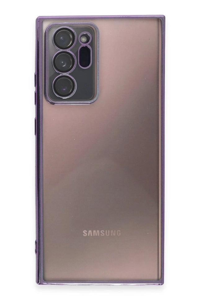 Samsung Galaxy Note 20 Ultra Razer Lensli Silikon Kılıf - Mor 2