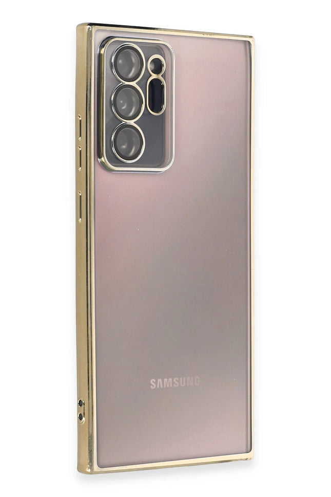 Samsung Galaxy Note 20 Ultra Razer Lensli Silikon Kılıf - Gold