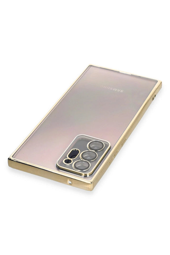 Samsung Galaxy Note 20 Ultra Razer Lensli Silikon Kılıf - Gold 3