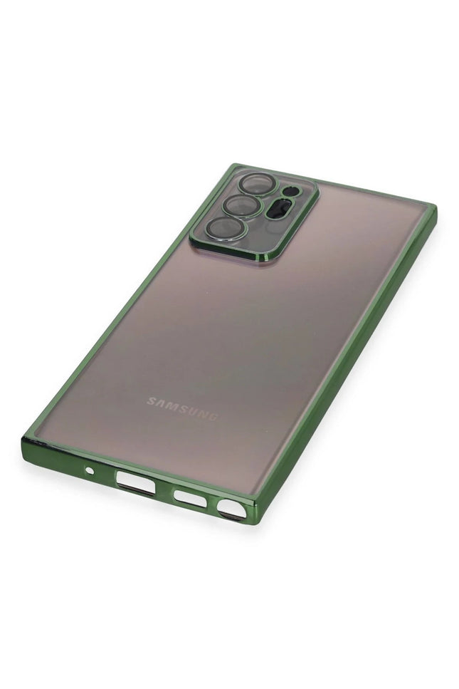 Samsung Galaxy Note 20 Ultra Razer Lensli Silikon Kılıf - Yeşil 4