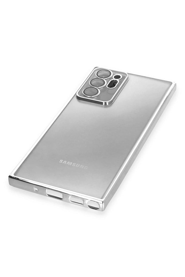 Samsung Galaxy Note 20 Ultra Razer Lensli Silikon Kılıf - Gümüş 4