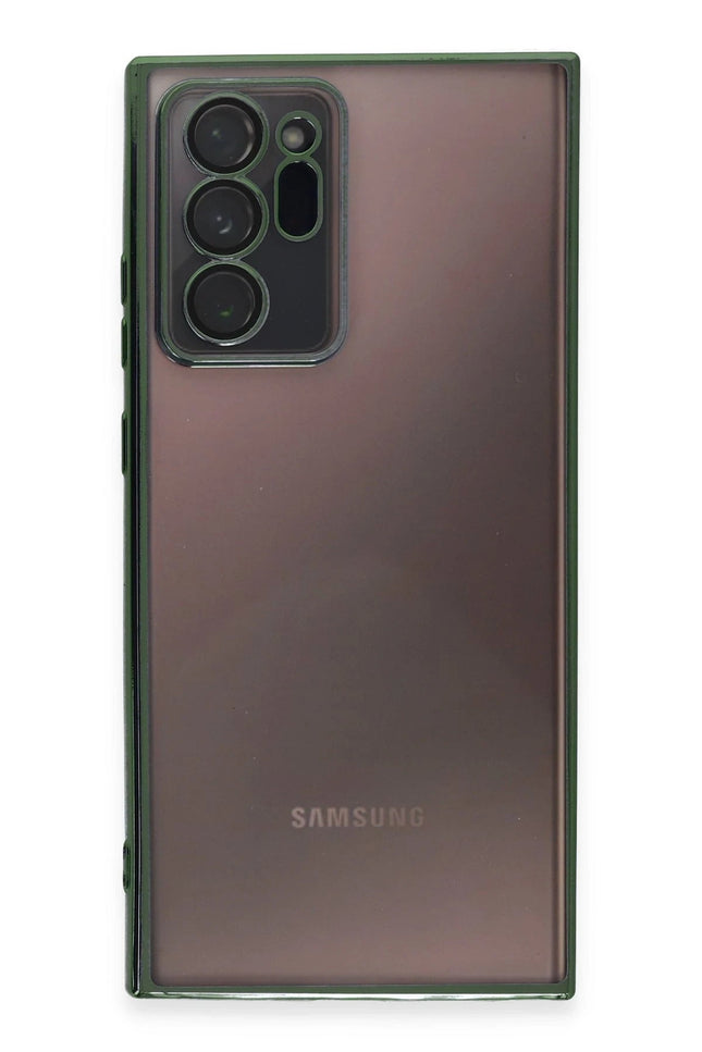 Samsung Galaxy Note 20 Ultra Razer Lensli Silikon Kılıf - Yeşil 2