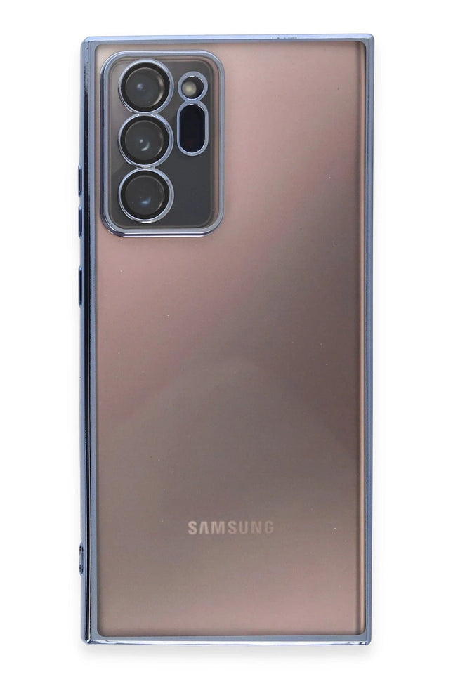 Samsung Galaxy Note 20 Ultra Razer Lensli Silikon Kılıf - Açık Mavi 2