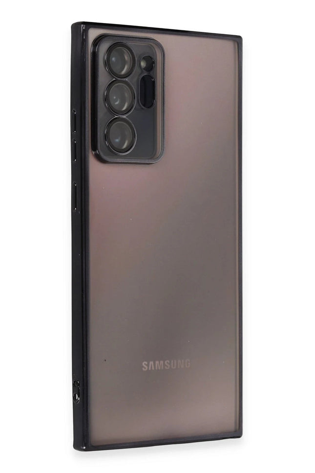 Samsung Galaxy Note 20 Ultra Razer Lensli Silikon Kılıf - Siyah