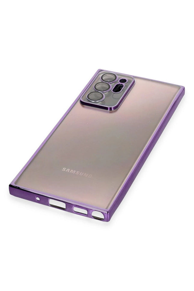Samsung Galaxy Note 20 Ultra Razer Lensli Silikon Kılıf - Mor 4