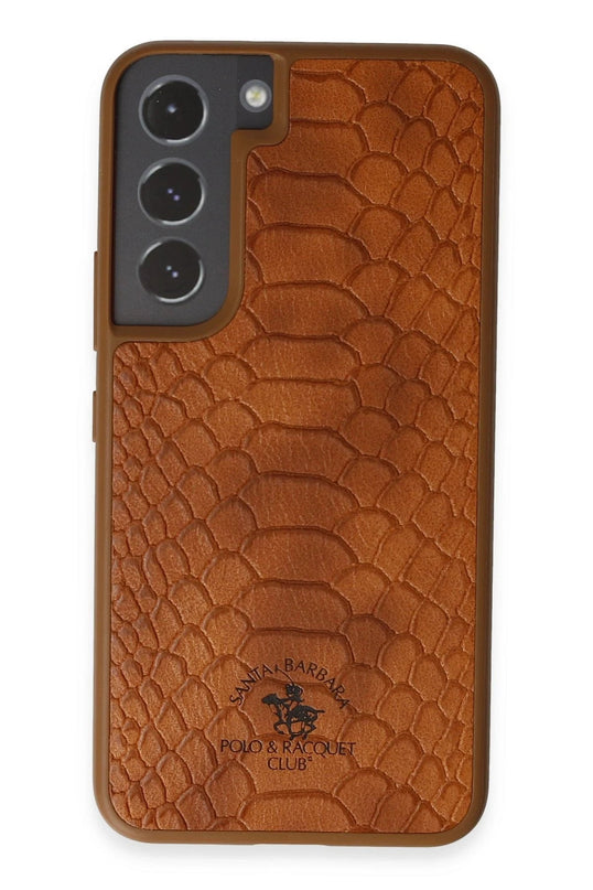 Samsung Galaxy S22 Knight Deri Kapak Kılıf - Kahverengi