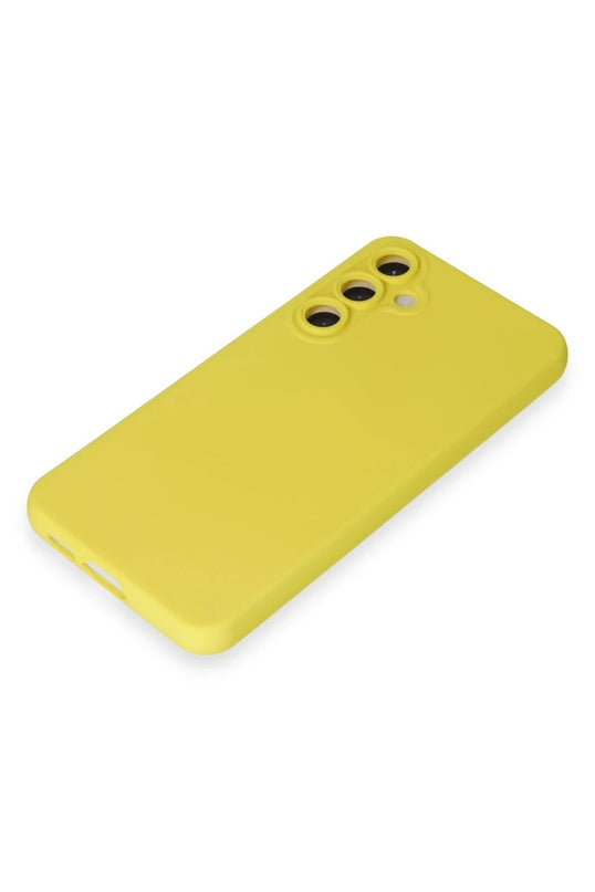 Samsung Galaxy S23 FE Nano içi Kadife Silikon Kılıf - Sarı 4