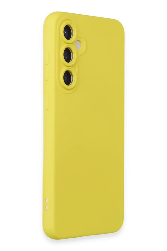 Samsung Galaxy S23 FE Nano içi Kadife Silikon Kılıf - Sarı 2