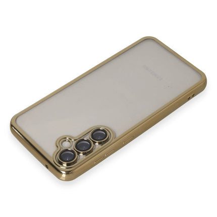 Samsung Galaxy S23 FE Razer Lensli Silikon Kılıf - Gold 3