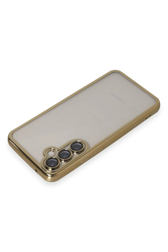 Samsung Galaxy S23 FE Razer Lensli Silikon Kılıf - Gold 3