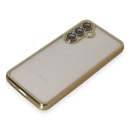 Samsung Galaxy S23 FE Razer Lensli Silikon Kılıf - Gold 4