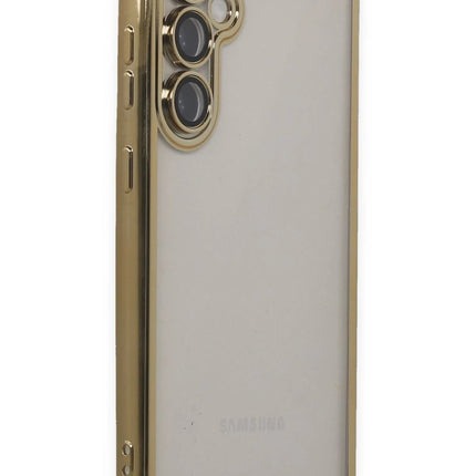 Samsung Galaxy S23 FE Razer Lensli Silikon Kılıf - Gold 2