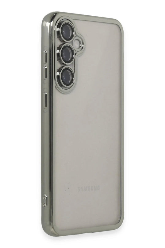 Samsung Galaxy S23 FE Razer Lensli Silikon Kılıf - Gümüş 2
