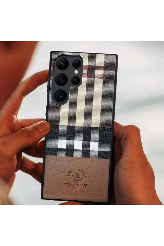 Samsung Galaxy S23 Plaid Kapak Kılıf - Kahverengi 4