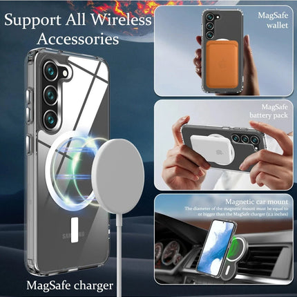 Samsung Galaxy S23 Plus Magneticsafe Şeffaf Silikon Kılıf 6