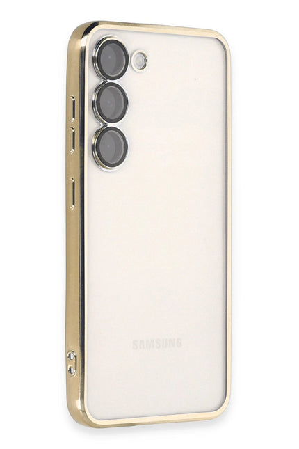Samsung Galaxy S23 Plus Razer Lensli Silikon Kılıf - Gold