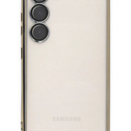 Samsung Galaxy S23 Plus Razer Lensli Silikon Kılıf - Gold 2