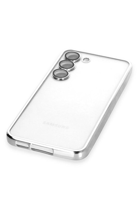 Samsung Galaxy S23 Razer Lensli Silikon Kılıf - Gümüş 4
