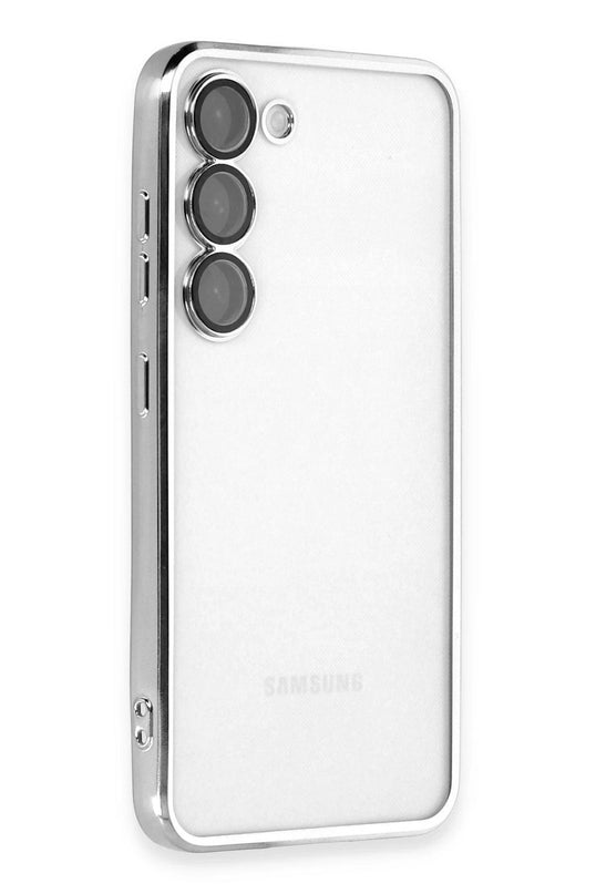 Samsung Galaxy S23 Razer Lensli Silikon Kılıf - Gümüş