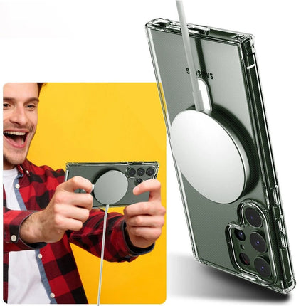 Samsung Galaxy S23 Ultra Magneticsafe Şeffaf Silikon Kılıf 5