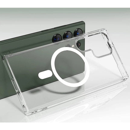 Samsung Galaxy S23 Ultra Magneticsafe Şeffaf Silikon Kılıf 3