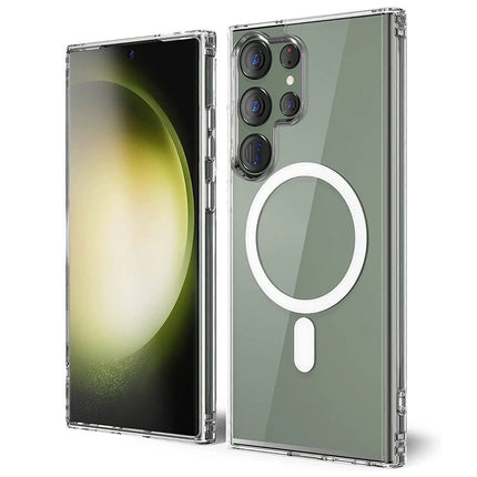 Samsung Galaxy S23 Ultra Magneticsafe Şeffaf Silikon Kılıf 2