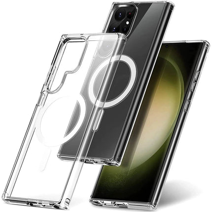Samsung Galaxy S23 Ultra Magneticsafe Şeffaf Silikon Kılıf 4